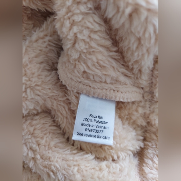 SO Junior's Plus Size 2X 1/4 Zip Cropped Sherpa Pullover Beige Dropped S… - Picture 8 of 8
